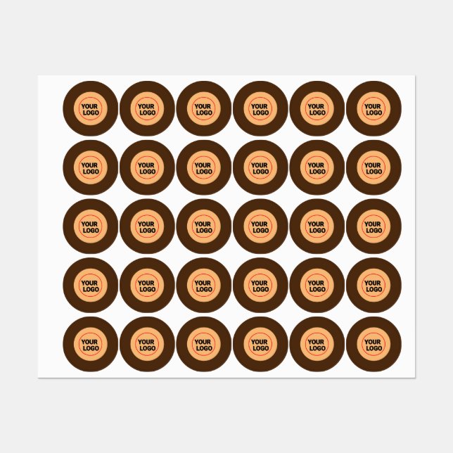 Einfaches, elegantes Logo hier Etiketten (Blatt)