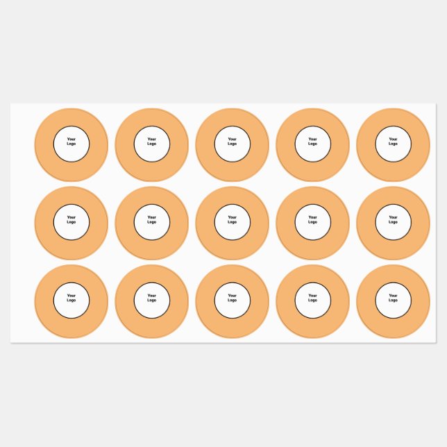 Einfaches, elegantes Logo hier Etiketten (Blatt)