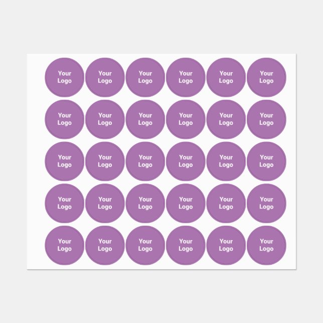 Einfaches, elegantes Logo hier Etiketten (Blatt)