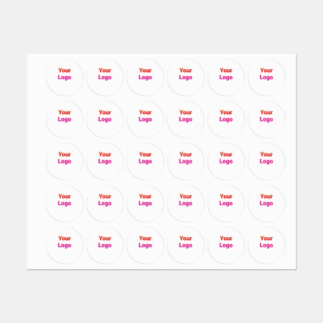 Einfaches, elegantes Logo hier Etiketten (Blatt)