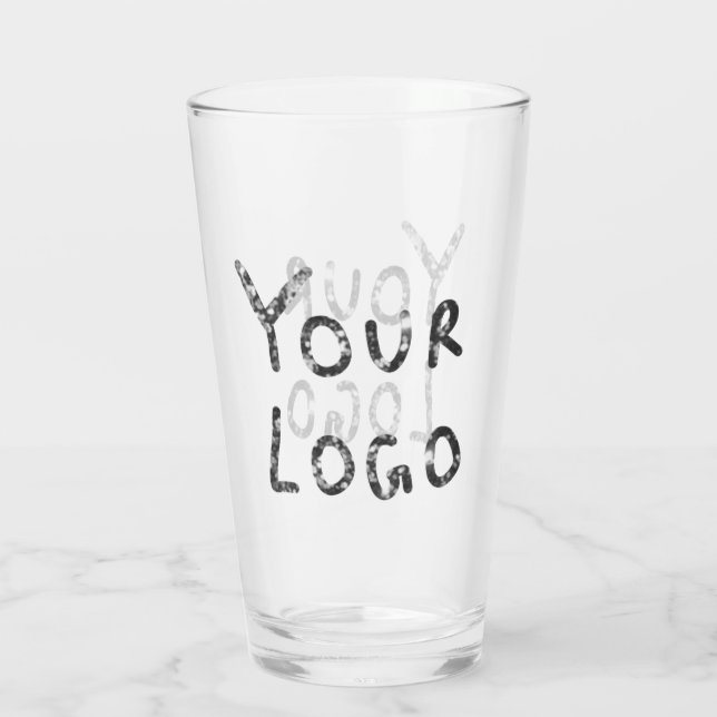 Einfaches, elegantes Logo hier Glas (Rückseite)