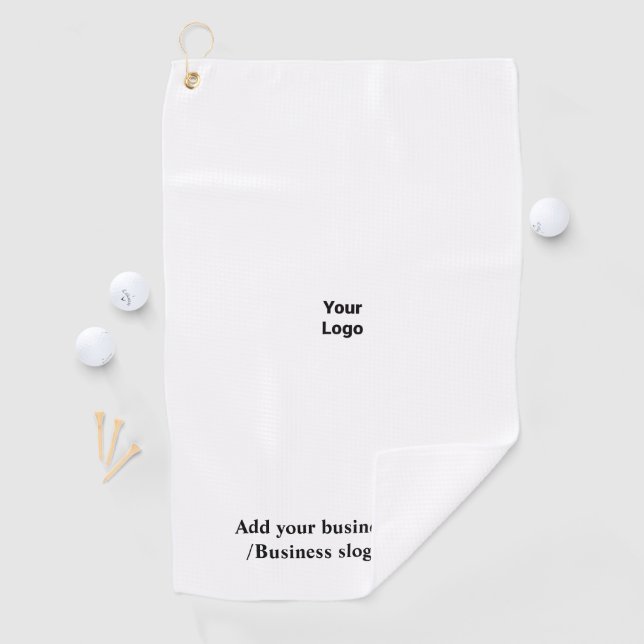 Einfaches, elegantes Logo hier. Golfhandtuch (Insitu)