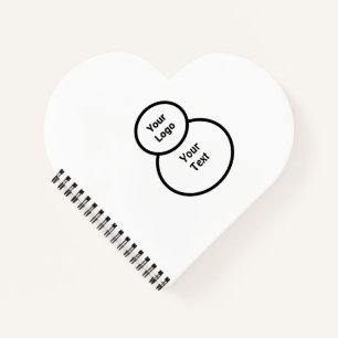 Einfaches, elegantes Logo hier Notizbuch