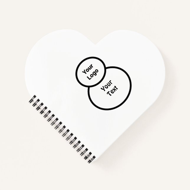 Einfaches, elegantes Logo hier Notizbuch (Vorderseite)