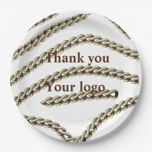 Einfaches, elegantes Logo hier Pappteller