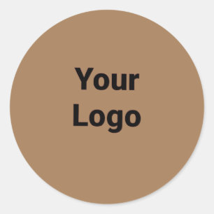 Einfaches, elegantes Logo hier Runder Aufkleber