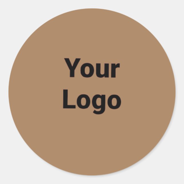 Einfaches, elegantes Logo hier Runder Aufkleber