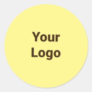Einfaches, elegantes Logo hier Runder Aufkleber