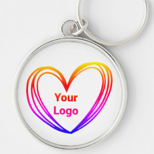 Einfaches, elegantes Logo hier Schlüsselanhänger