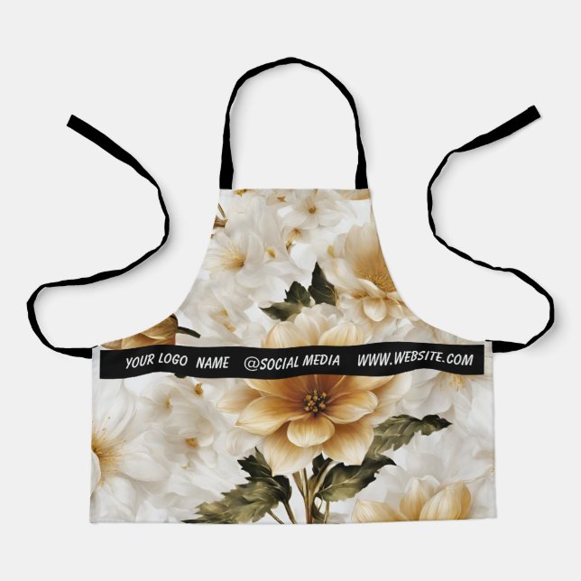 Einfaches, elegantes Logo hier Schürze (Vorderseite)