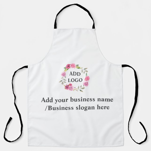 Einfaches, elegantes Logo hier Schürze (Vorderseite)