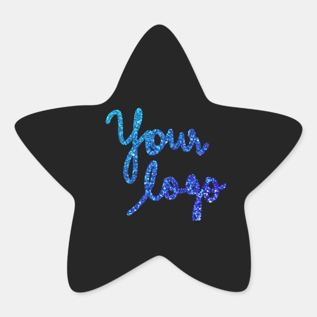 Einfaches, elegantes Logo hier Stern-Aufkleber (Vorderseite)