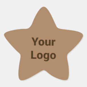 Einfaches, elegantes Logo hier Stern-Aufkleber