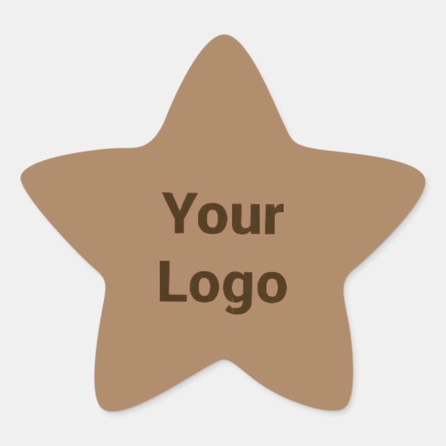 Einfaches, elegantes Logo hier Stern-Aufkleber (Vorderseite)