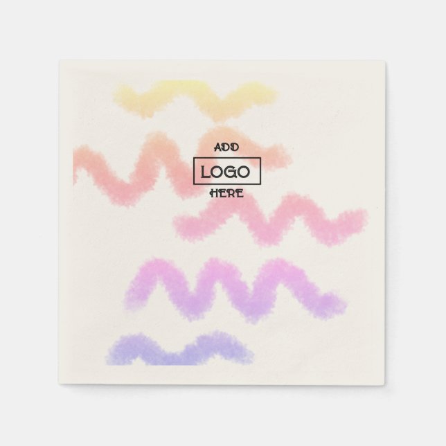 Einfaches elegantes Logo hier Unternehmen Napf Serviette (Vorderseite)