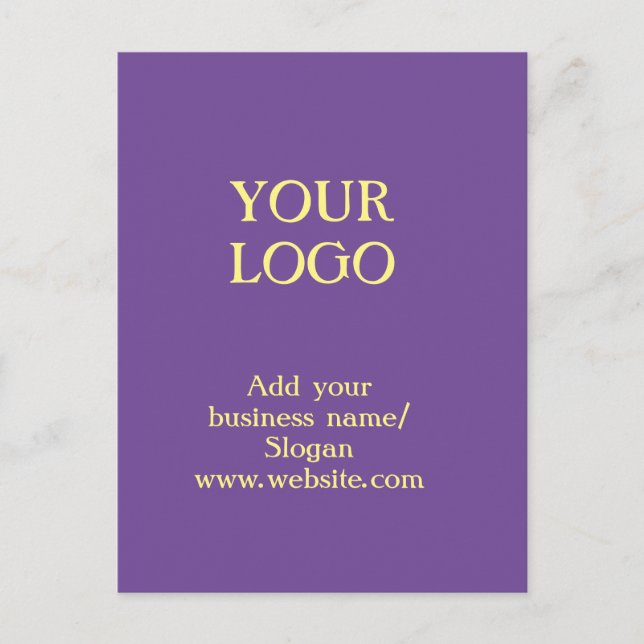 Einfaches, elegantes Logo hier Werft Unternehmen Postkarte (Vorderseite)