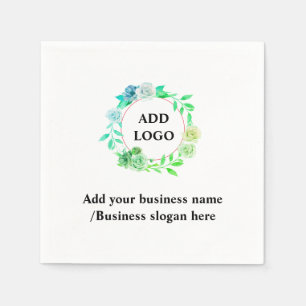 Einfaches, elegantes Logo hier, wo Servietten