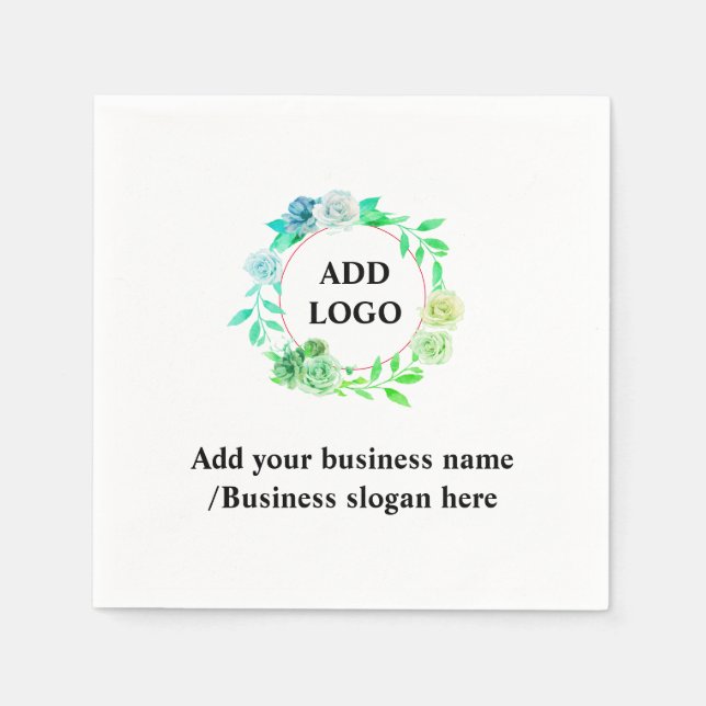 Einfaches, elegantes Logo hier, wo Servietten (Vorderseite)