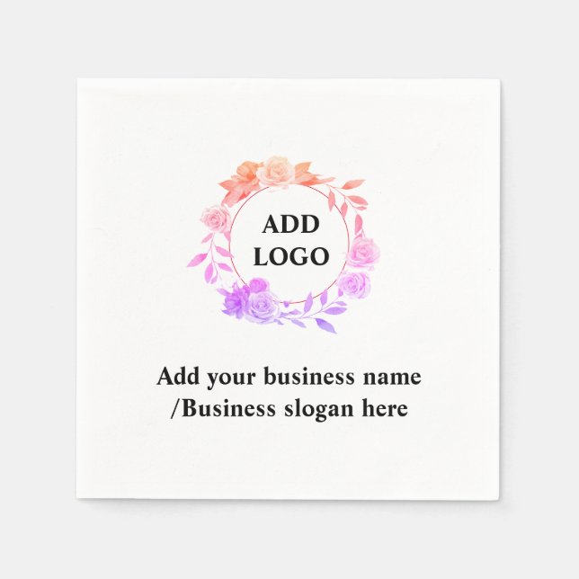 Einfaches, elegantes Logo hier, wo Servietten (Vorderseite)