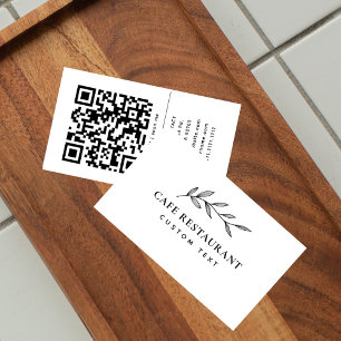 Einfaches elegantes Logo oder QR Hospitality Busin Visitenkarte