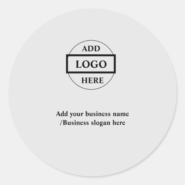 Einfaches, elegantes Logo Runder Aufkleber (Vorderseite)