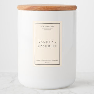 Einfaches Elegantes Minimal Candle Label Lebensmitteletikett