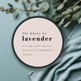 Einfaches elegantes Minimal Dusky Blush-Label Runder Aufkleber