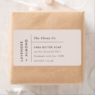 Einfaches elegantes Minimal Dusky Blush Soap Label
