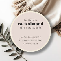 Einfaches elegantes Minimal Dusky Blush Soap Label