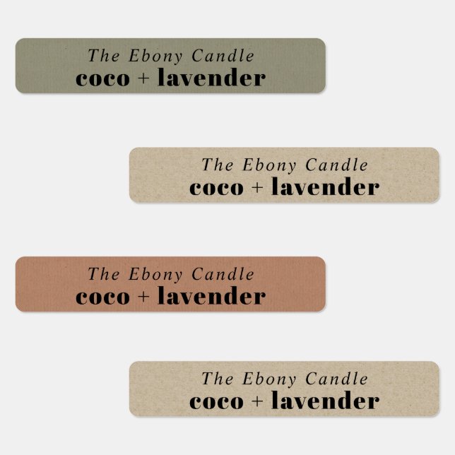 Einfaches elegantes minimales Rustikales Kraftkamp Etiketten (Gruppe)