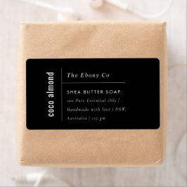 Einfaches elegantes minimales Schwarz-Weiß-Seifenl