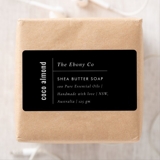 Einfaches elegantes minimales Schwarz-Weiß-Seifenl (Insitu)