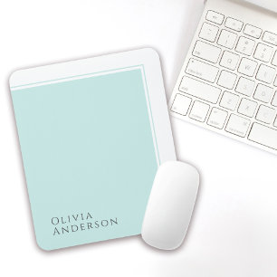 Einfaches elegantes Minimalistisches Aqua-Farbbloc Mousepad
