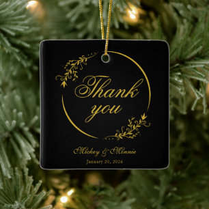Einfaches Elegantes Minimalistisches Dankeschön Keramikornament