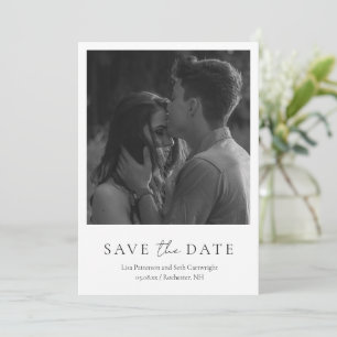 Einfaches elegantes Minimalistisches Foto Moderne Save The Date