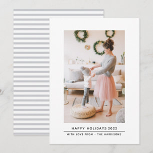 Einfaches elegantes Minimalistisches Foto Weihnach Feiertagskarte