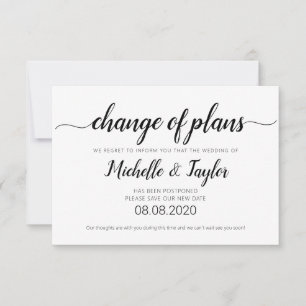 Einfaches elegantes Minimalistisches Plankartenwec Mitteilungskarte