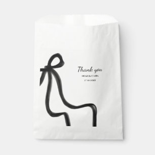 Einfaches elegantes Minimalistisches Schwarzes Wei Geschenktütchen