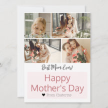 Einfaches Elegantes Modern Mothers Day Drei Foto