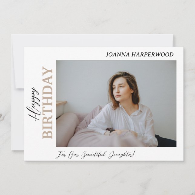 Einfaches Elegantes Modernes Foto Feiertagskarte (Vorderseite)