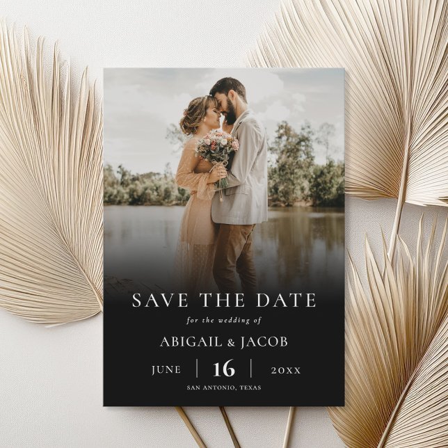 Einfaches elegantes modernes Foto Hochzeit rettet  Save The Date (Von Creator hochgeladen)