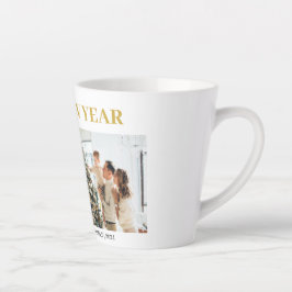 Einfaches Elegantes Modernes Happy Neujahr Zwei Fo Milchtasse