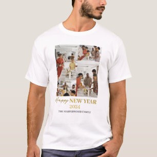 Einfaches Elegantes Modernes Happy New Year Vier F T-Shirt