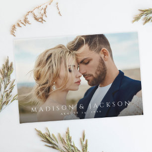 Einfaches elegantes modernes Hochzeitsstil-Foto Gästebuch