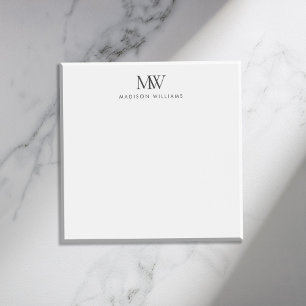 Einfaches elegantes modernes Monogramm Post-it Klebezettel