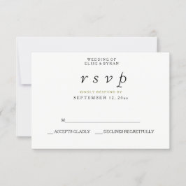 Einfaches elegantes, modernes SkriptWedding RSVP