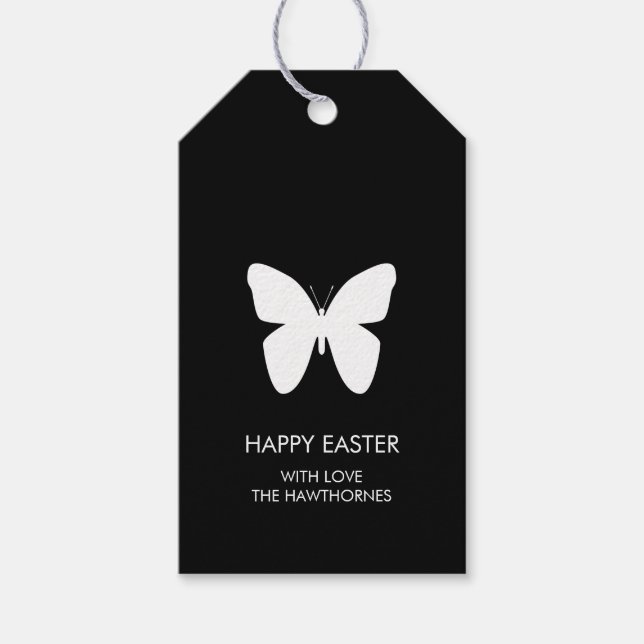 Einfaches Elegantes Ostern Geschenkanhänger (Vorderseite)
