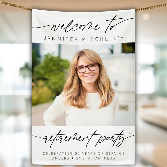 Einfaches elegantes Party Foto Willkommen Banner (Von Creator hochgeladen)