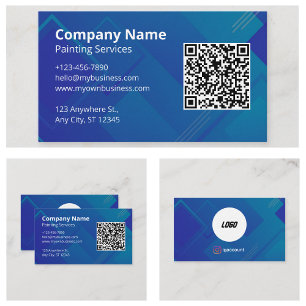 Einfaches Elegantes QR-Code scannbares Logo Visitenkarte