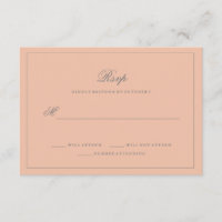 Einfaches elegantes Rosa-Hochzeit-RSVP